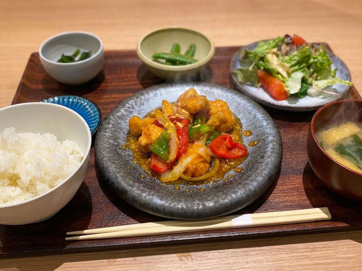 お昼のひとときを彩る厳選食材のランチイメージ